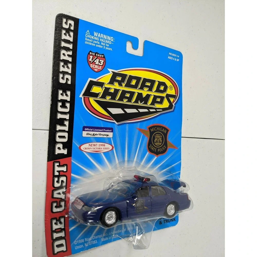 Road Champs Die Cast Police Series 1/43 Lot of 7 Crown Victoria F-18 Jet NIP